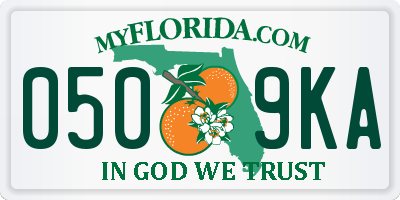 FL license plate 0509KA