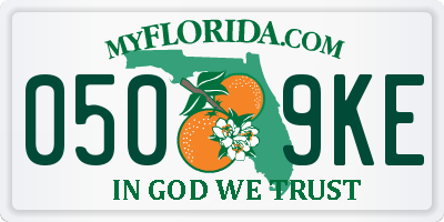 FL license plate 0509KE
