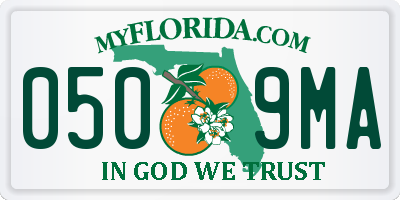 FL license plate 0509MA