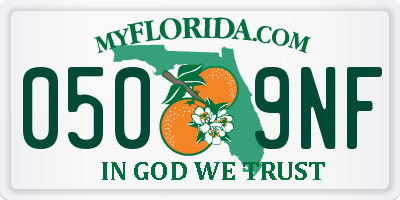 FL license plate 0509NF