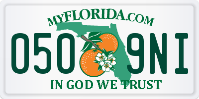 FL license plate 0509NI