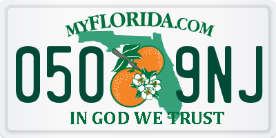 FL license plate 0509NJ