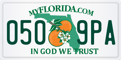 FL license plate 0509PA