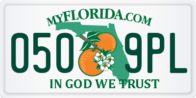 FL license plate 0509PL