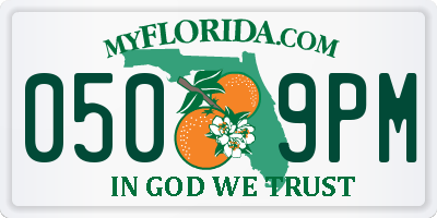 FL license plate 0509PM