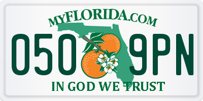 FL license plate 0509PN