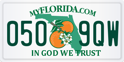 FL license plate 0509QW
