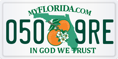 FL license plate 0509RE