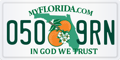 FL license plate 0509RN