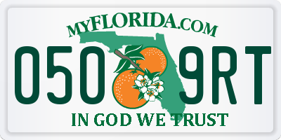 FL license plate 0509RT