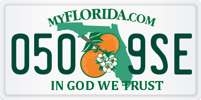 FL license plate 0509SE