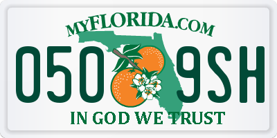 FL license plate 0509SH