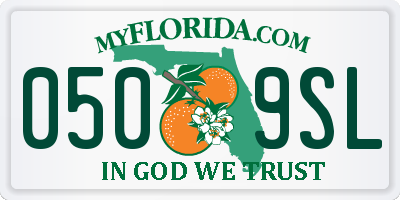 FL license plate 0509SL