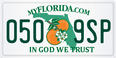 FL license plate 0509SP