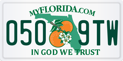 FL license plate 0509TW
