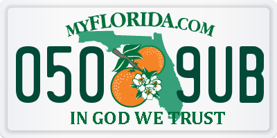 FL license plate 0509UB