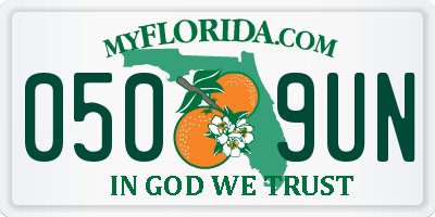 FL license plate 0509UN