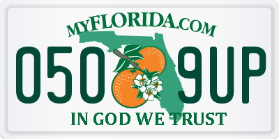 FL license plate 0509UP