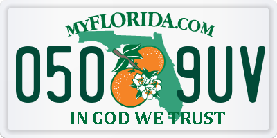 FL license plate 0509UV