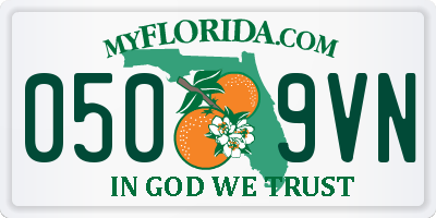 FL license plate 0509VN