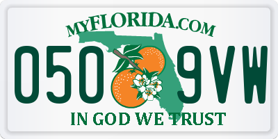 FL license plate 0509VW
