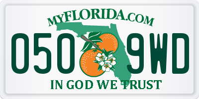 FL license plate 0509WD