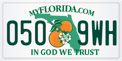 FL license plate 0509WH