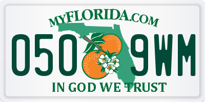 FL license plate 0509WM