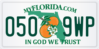 FL license plate 0509WP