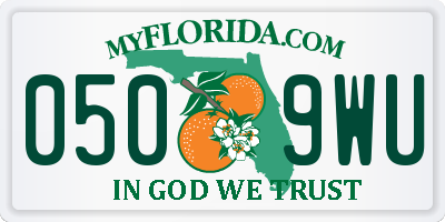 FL license plate 0509WU