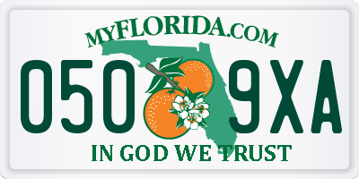 FL license plate 0509XA