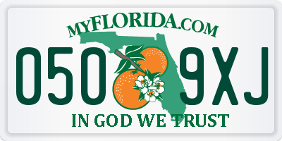 FL license plate 0509XJ