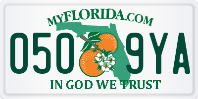 FL license plate 0509YA