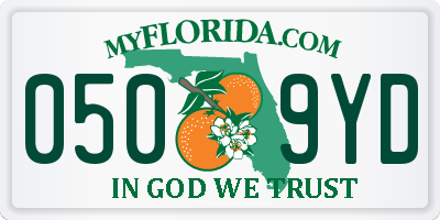 FL license plate 0509YD