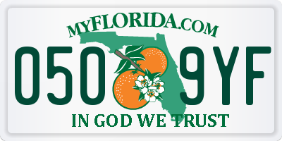 FL license plate 0509YF