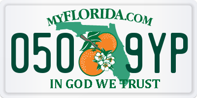 FL license plate 0509YP