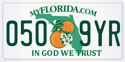 FL license plate 0509YR