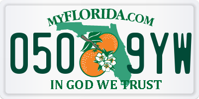 FL license plate 0509YW
