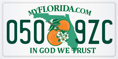 FL license plate 0509ZC