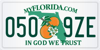 FL license plate 0509ZE