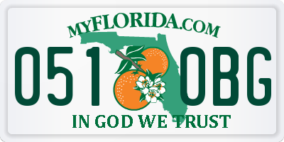 FL license plate 0510BG