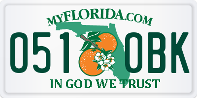 FL license plate 0510BK
