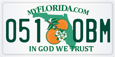 FL license plate 0510BM
