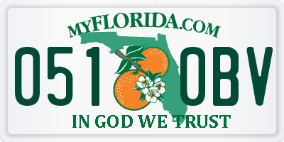 FL license plate 0510BV