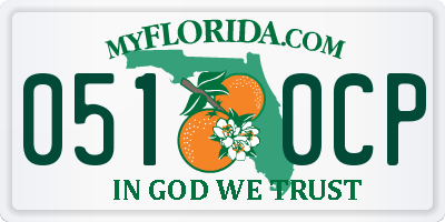 FL license plate 0510CP