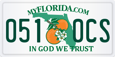 FL license plate 0510CS