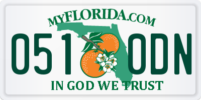FL license plate 0510DN