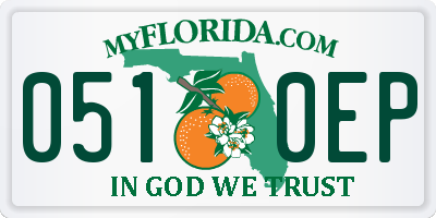 FL license plate 0510EP