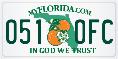 FL license plate 0510FC