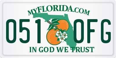 FL license plate 0510FG